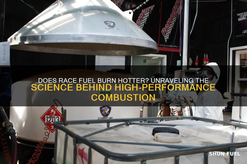 does race fuel burn hotter