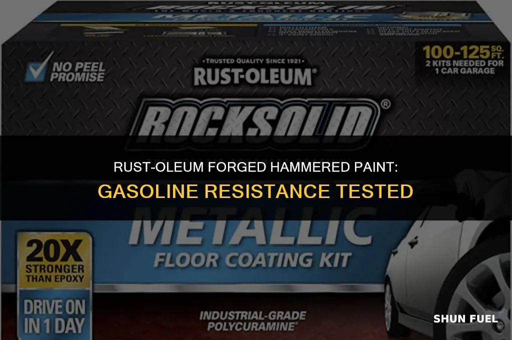 does rustoleum forged hammered paint resist gasoline