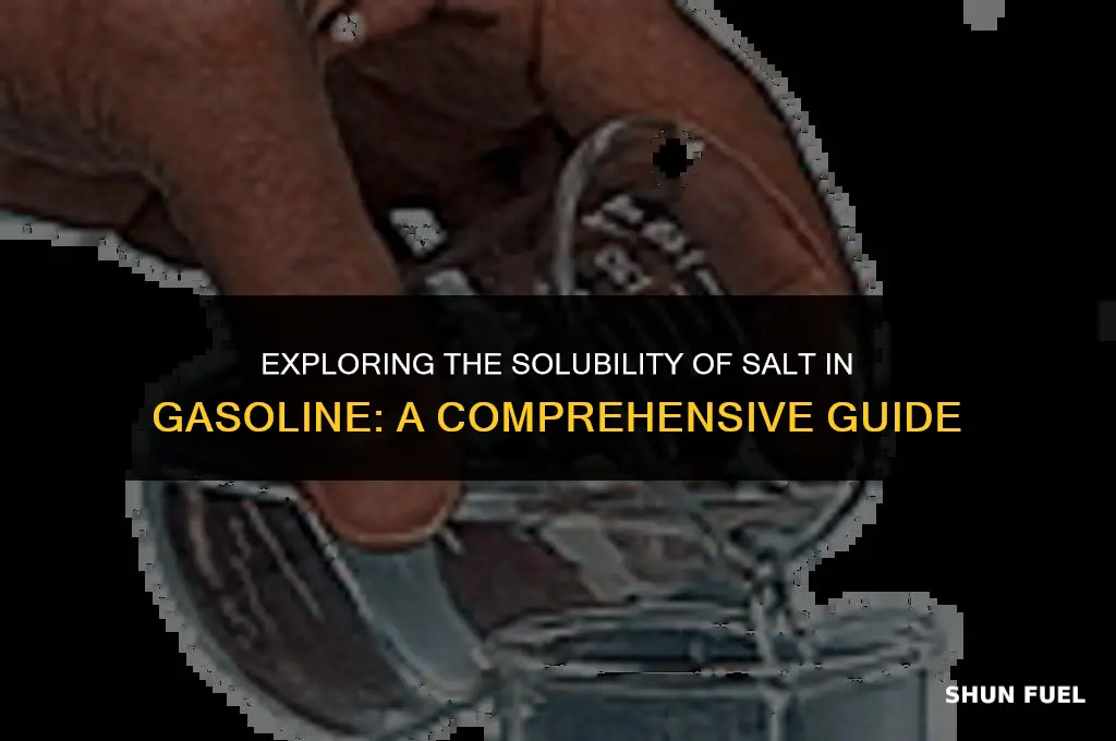does salt dissolve in gasoline
