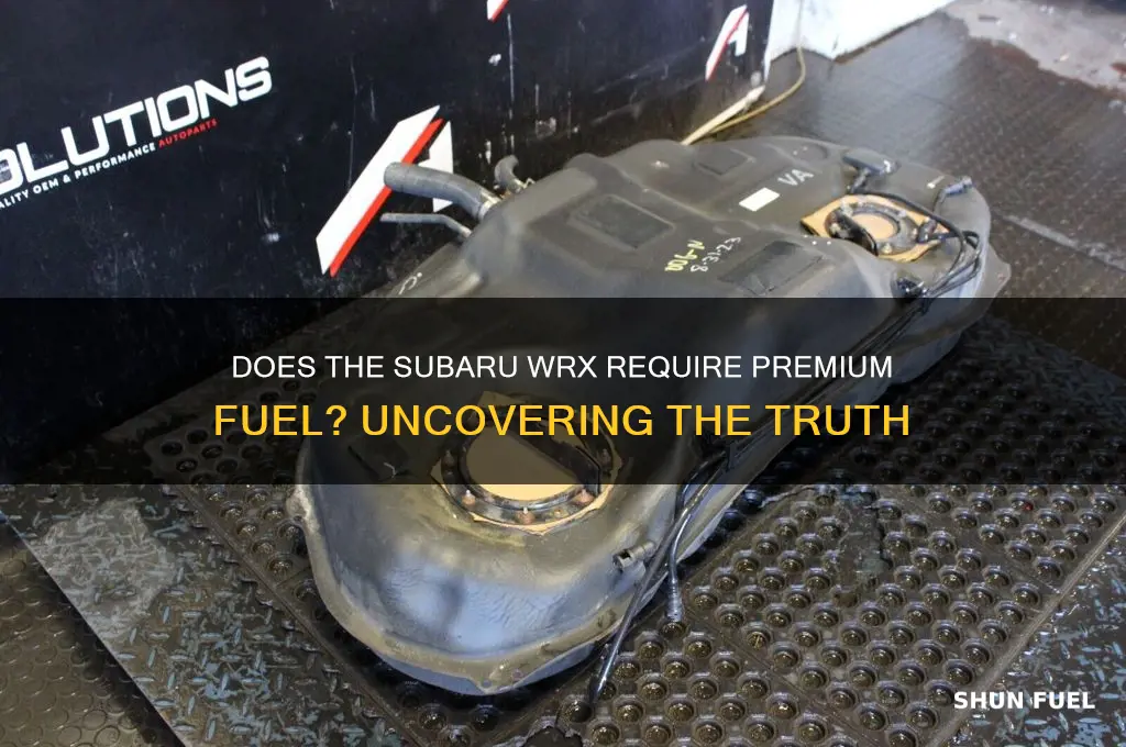 does subaru wrx use premium fuel