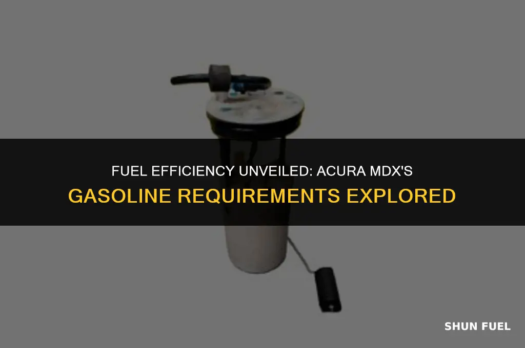 does the acura mdx require premium gasoline