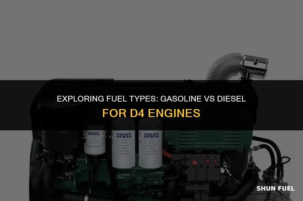 does the d4 engines runs on gasoline or diesel