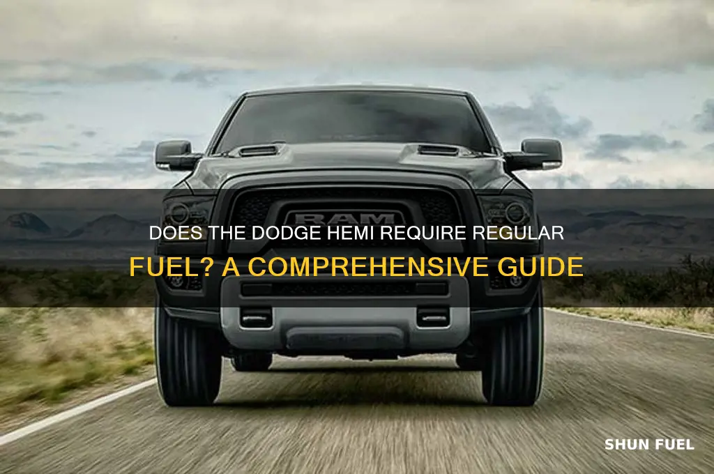 does the dodge hemi use regular fuel