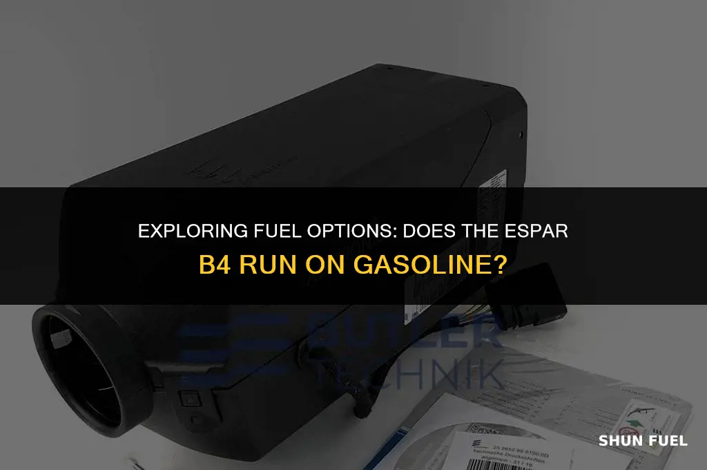 does the espar b4 run on gasoline