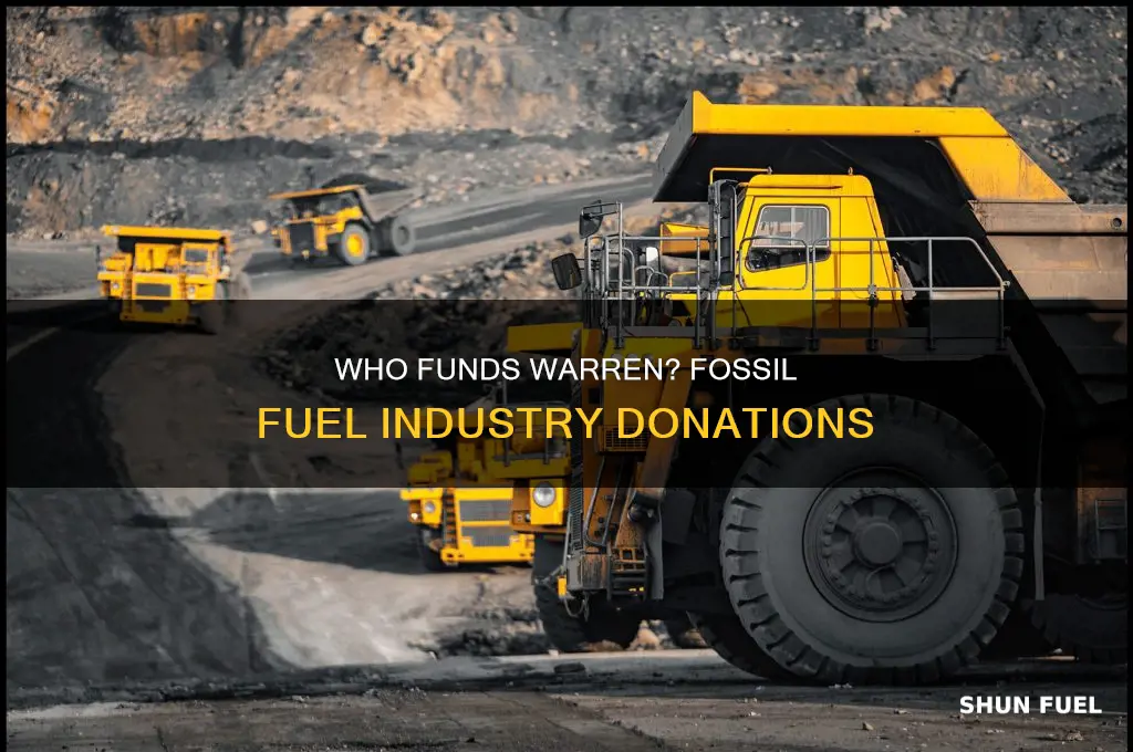 does the fossil fuel industry donate to elizabeth warren
