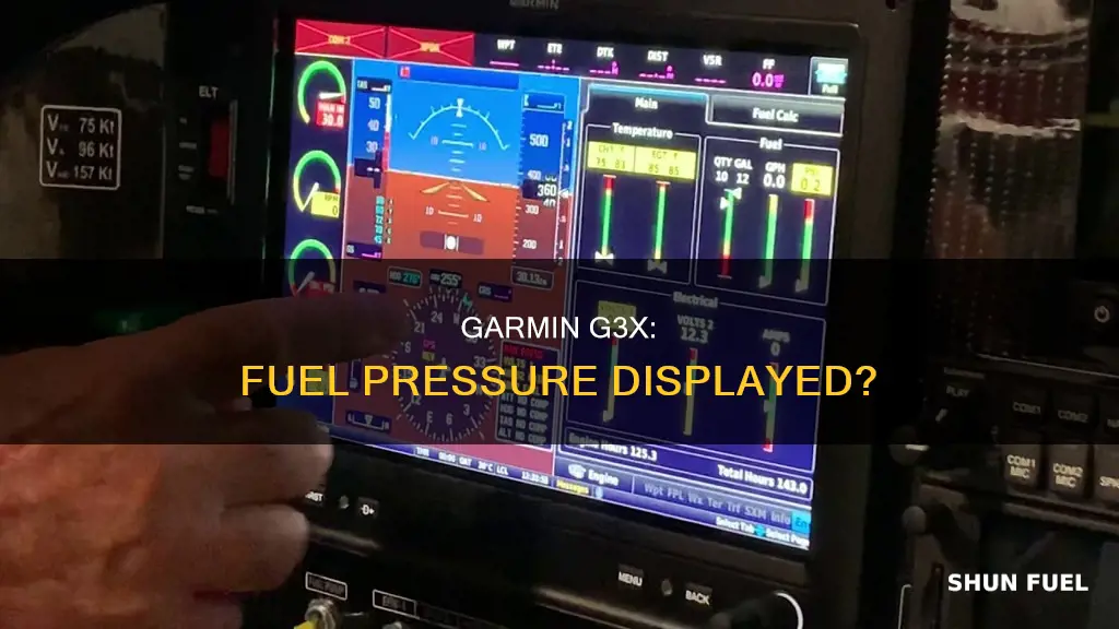 does the garmin g3x display fuel pressure