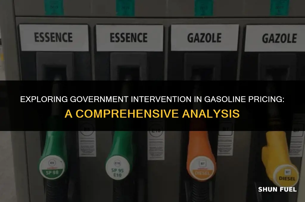 does the government regulate the price of gasoline