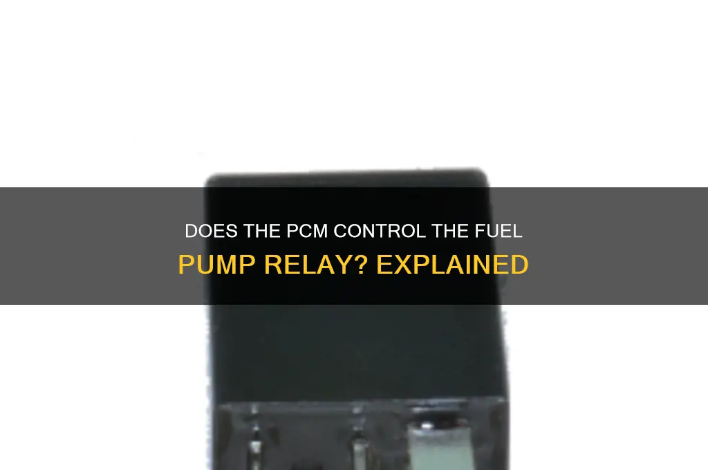 does the pcm run the fuel pump relay