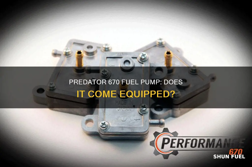does the predator 670 have a fuel pump