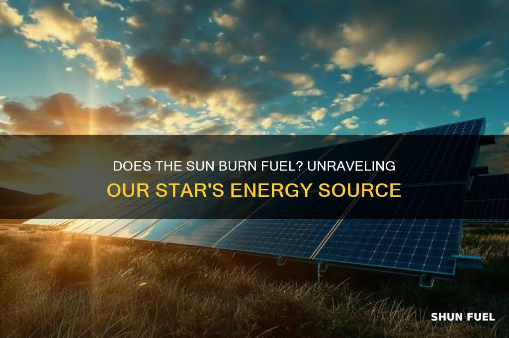 does the sun burn fuel