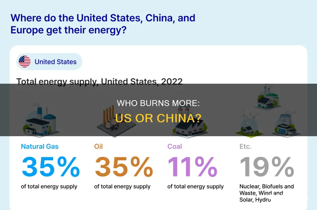 does the us burn more fossil fuels than china