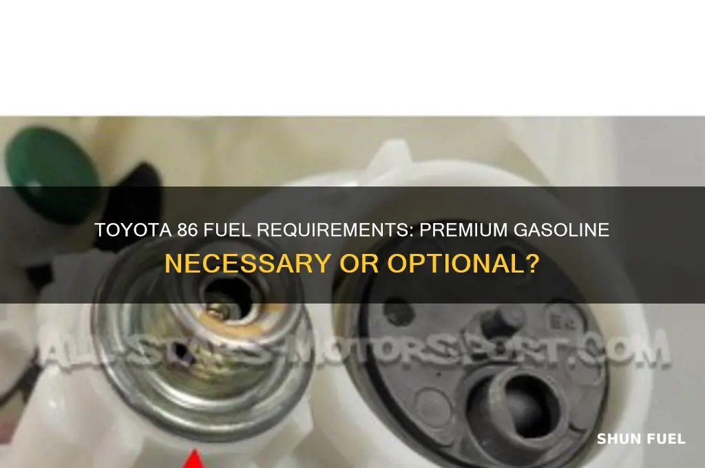does toyata 86 use premium fuel