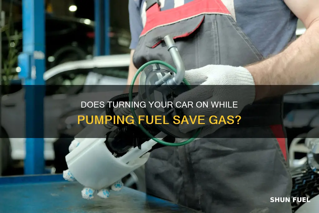 does turning your car on pump fuel