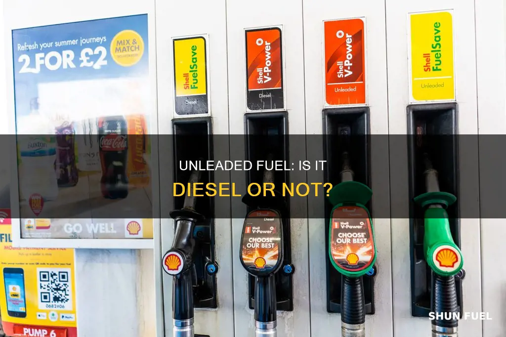 does unleaded fuel mean not diesel