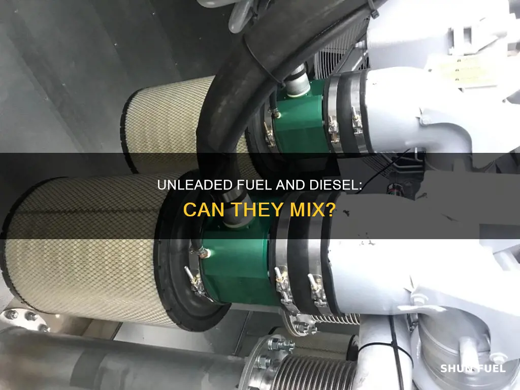 does unleaded fuel mix with diesel