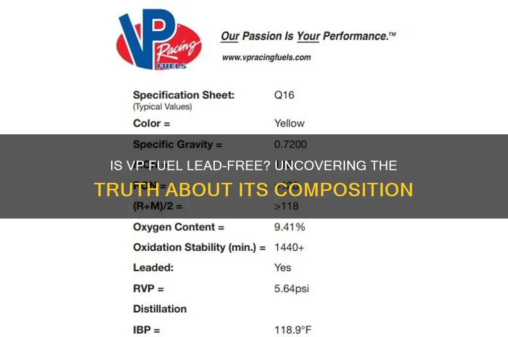 does vp fuel contain lead