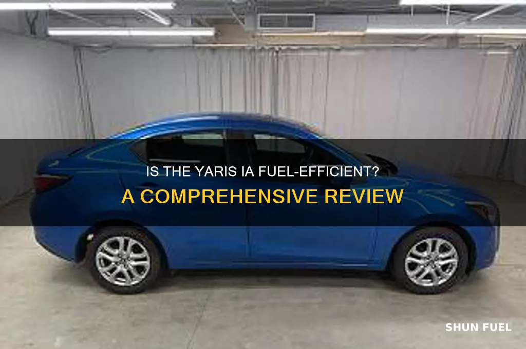 does yaris ia save fuel