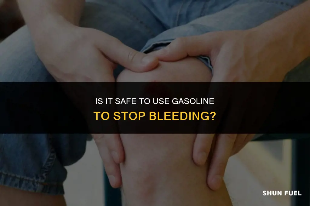 es correcto usar gasolina para estancar sangre