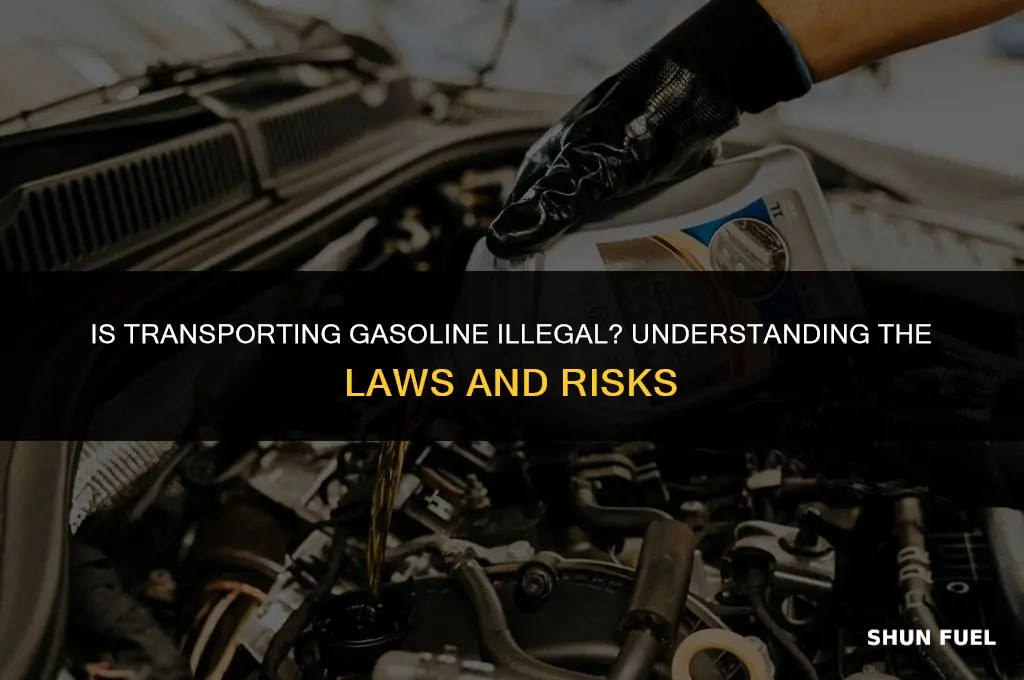 es delito transportar gasolina
