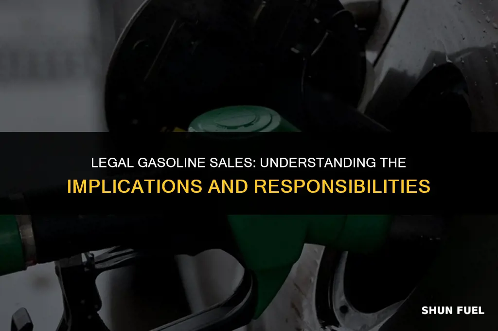 es delito vender gasolina legal