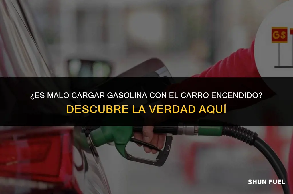 es malo cargar gasolina con el carro encendido