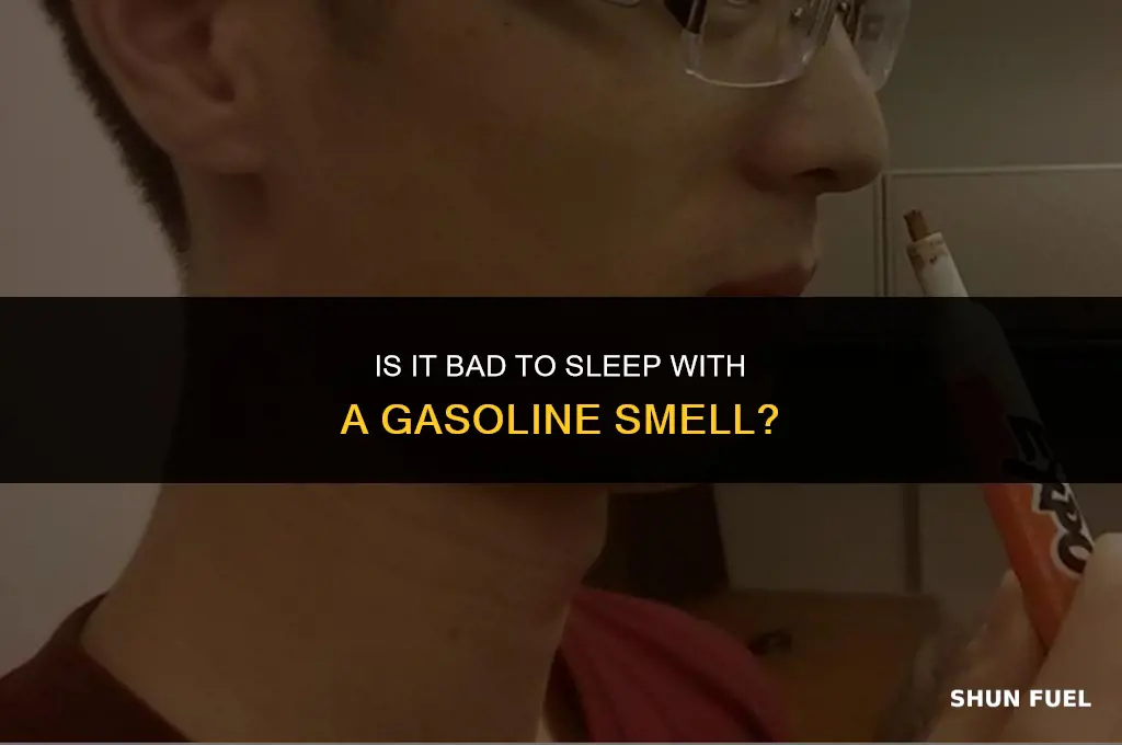 es malo dormir con olor a gasolina