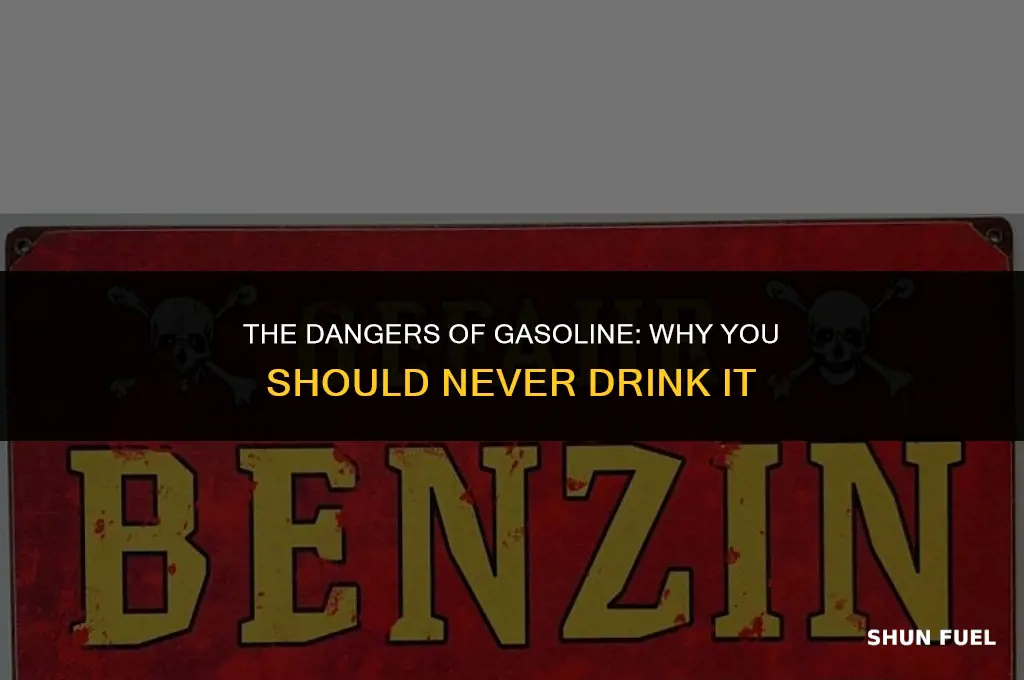 es malo tomar gasolina