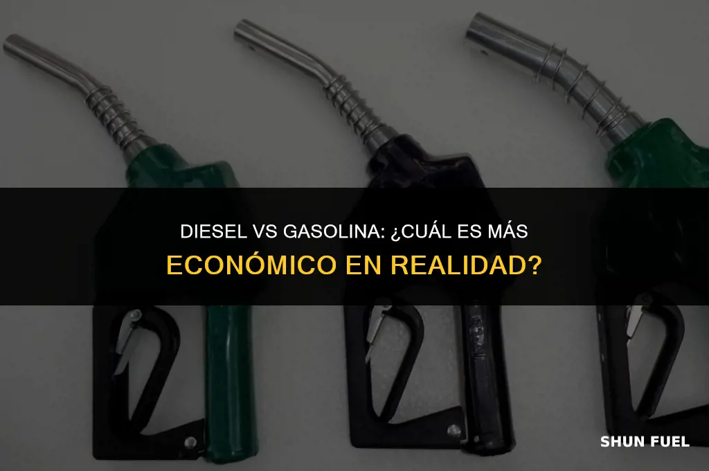 es mas barato el diesel o la gasolina