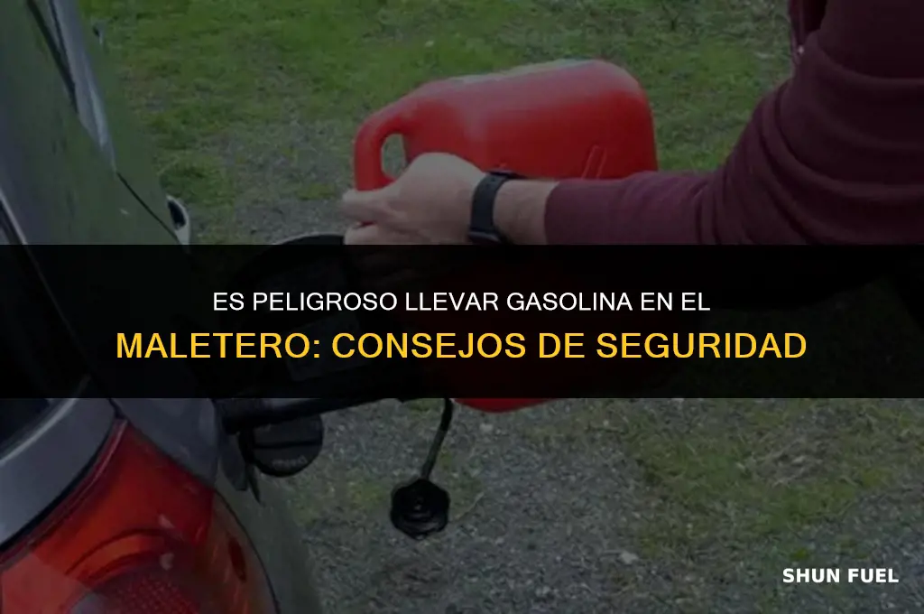 es peligroso llevar gasolina en el maletero