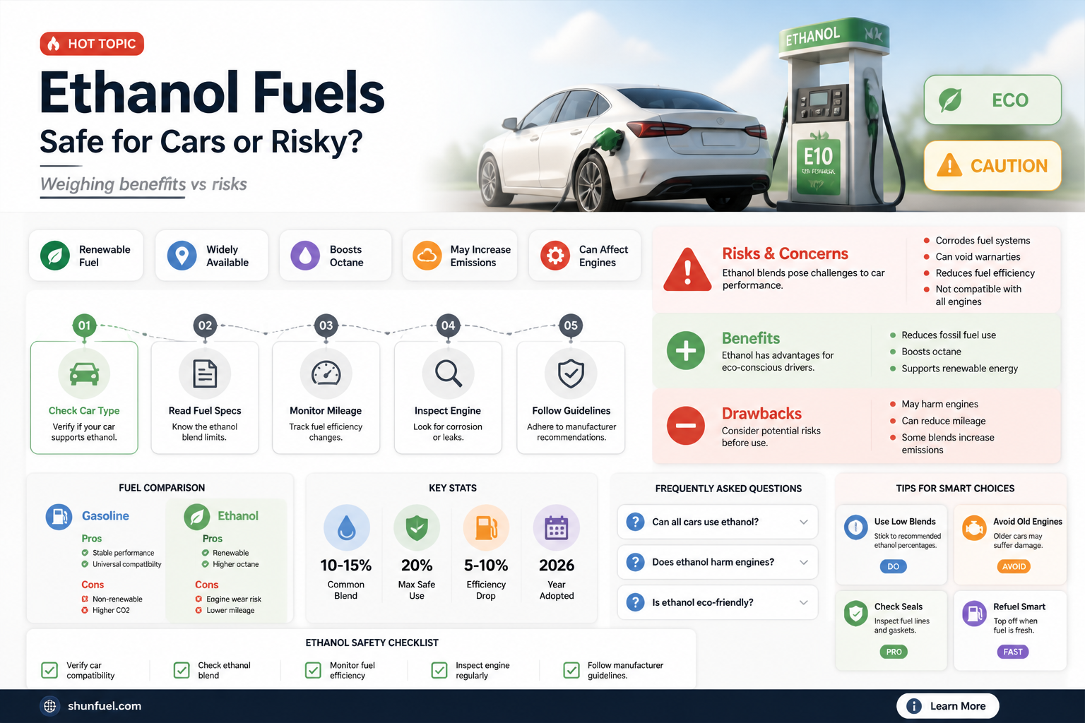 are ethanol fuels safe for cars