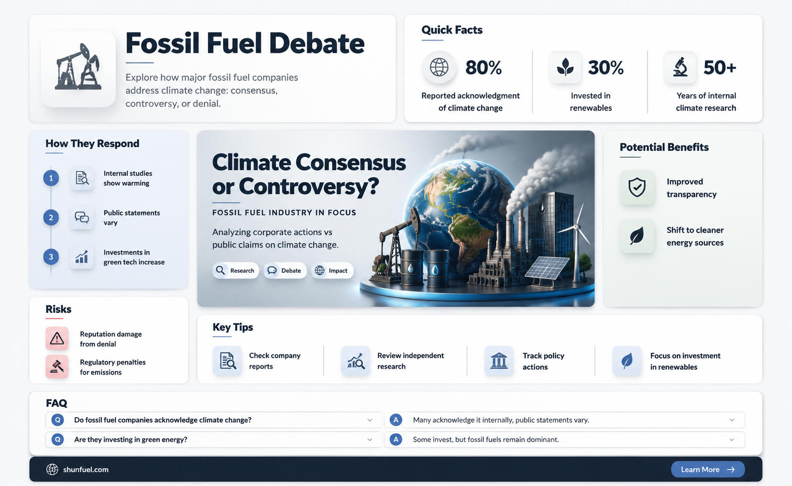 are fossil fuel companies in agreemwnt about climate change