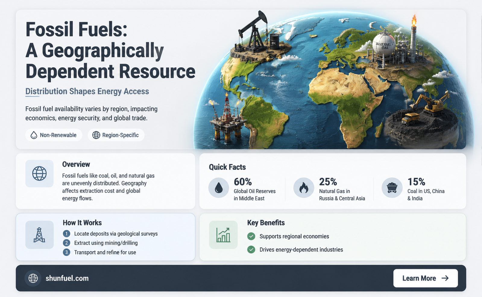 are fossil fuels dependent on location