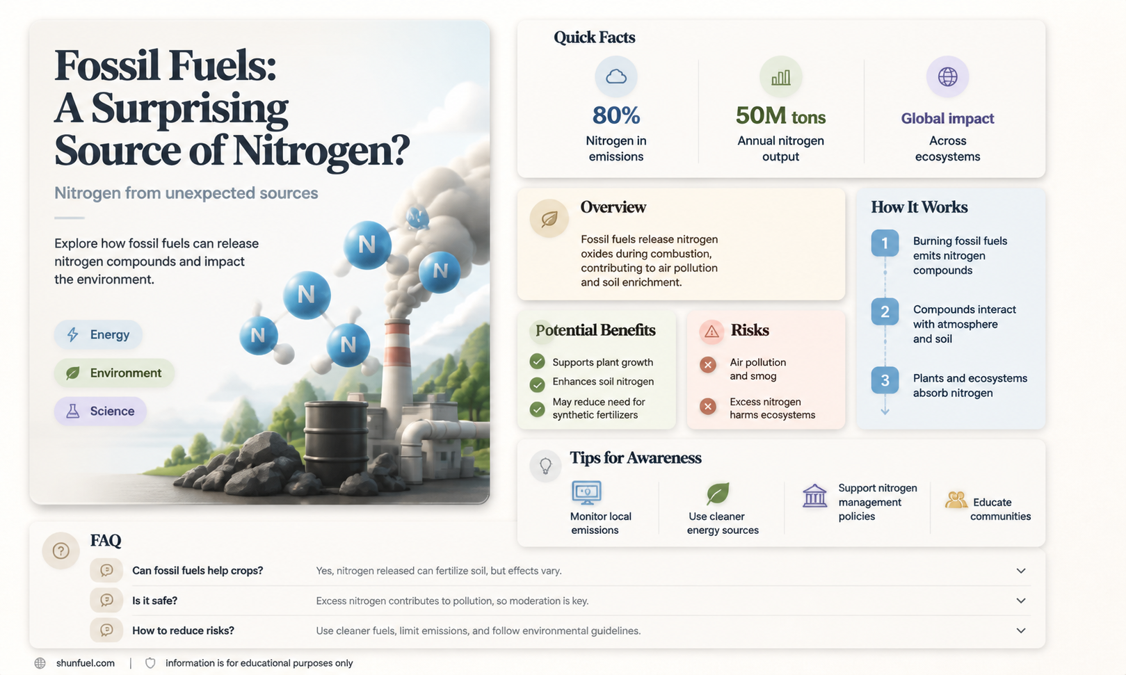 are fossil fuels a nitrogen source