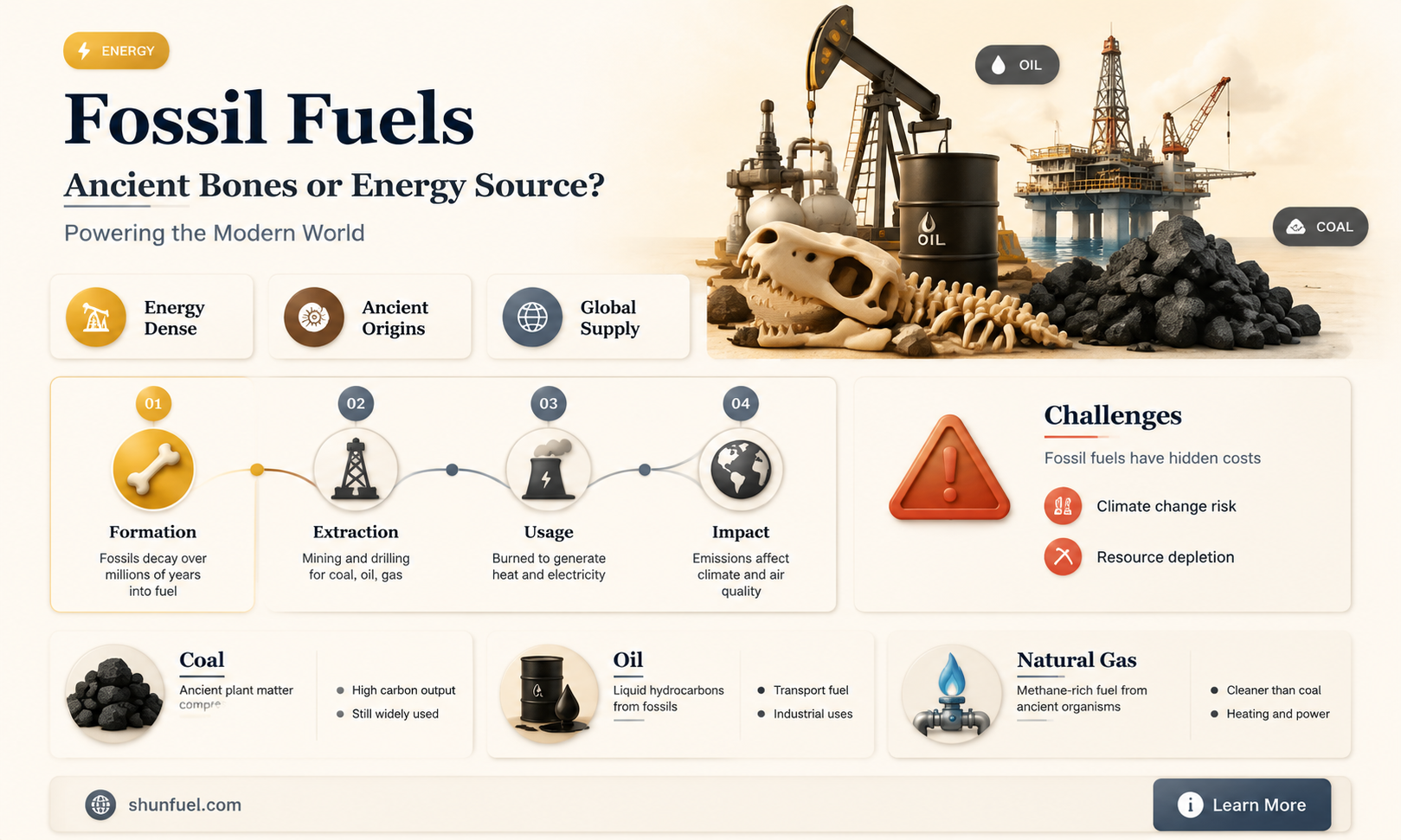 are fossil fuels dinosaur bones