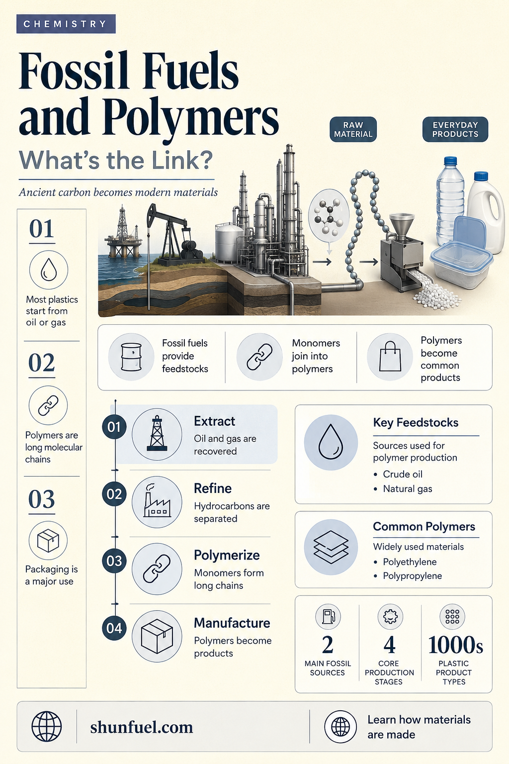 are polymers fossil fuels