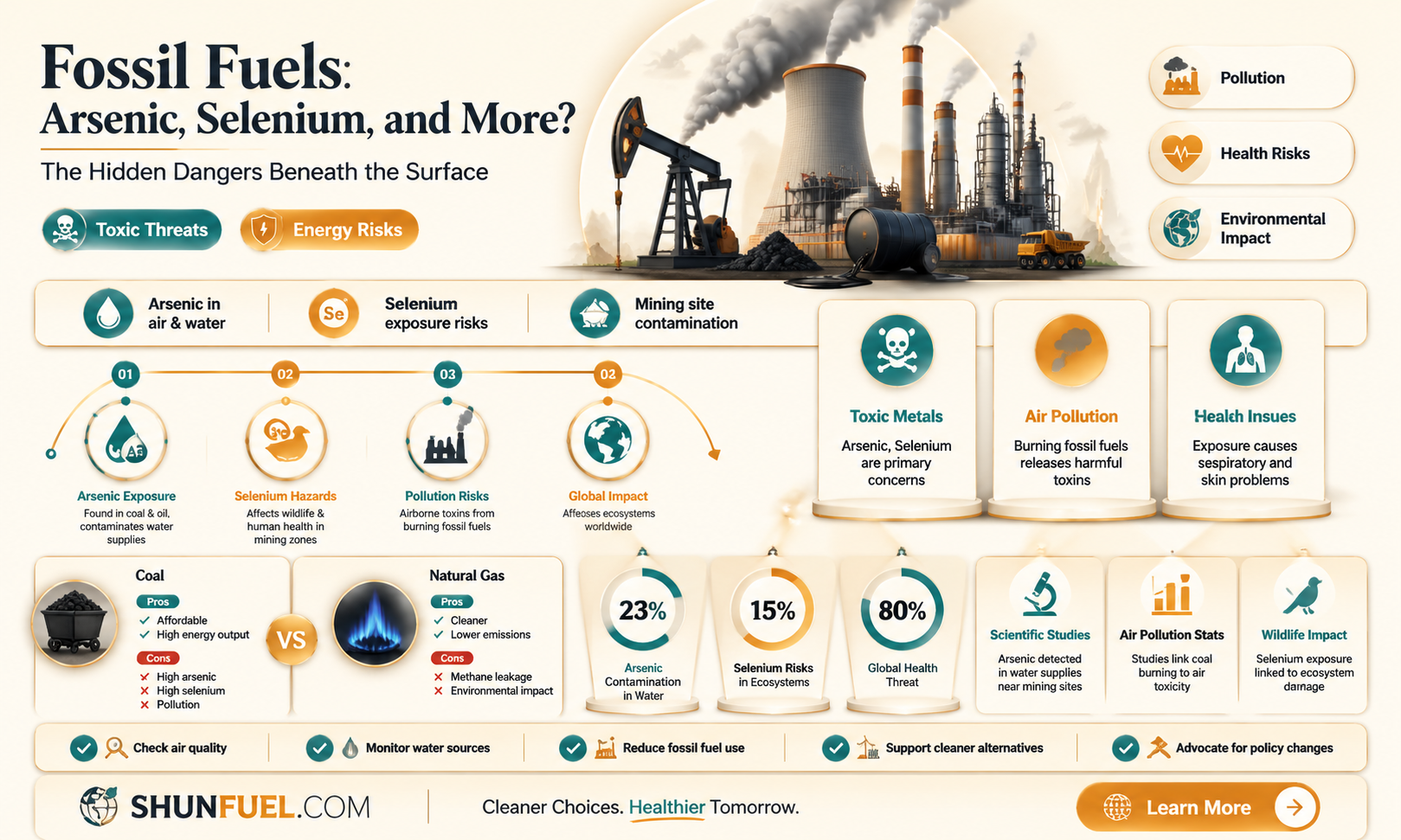 are arsenic selenium boron cadmium mercury and lead fossil fuels