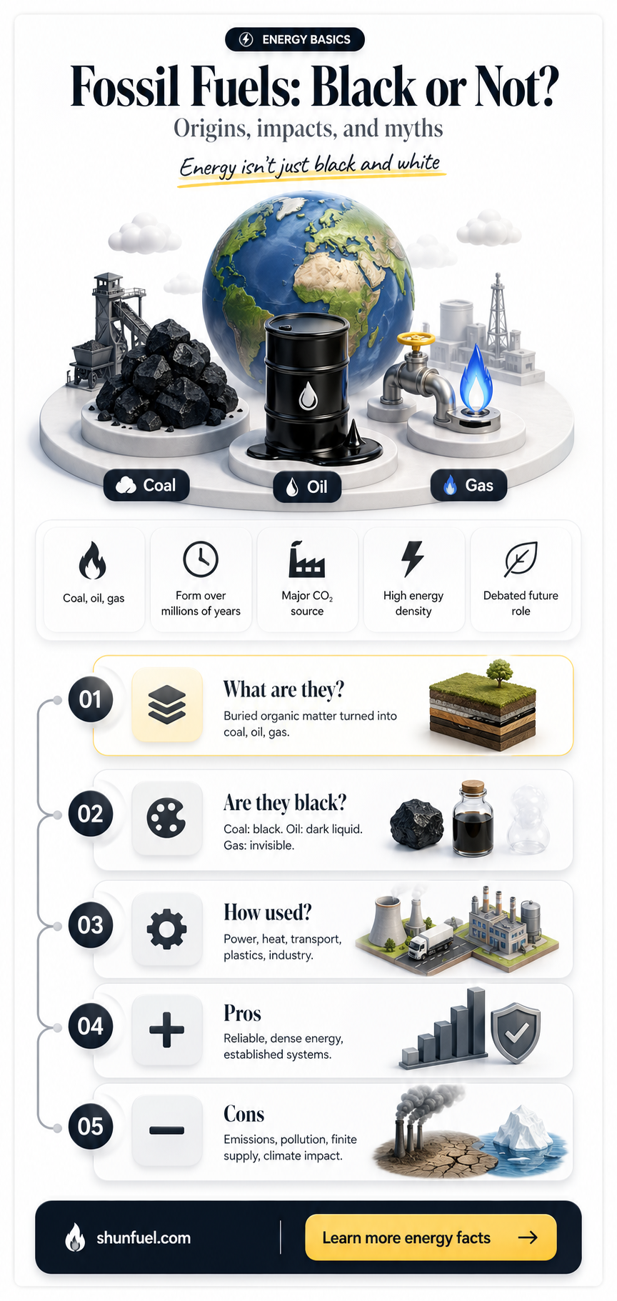are all fossil fuels black