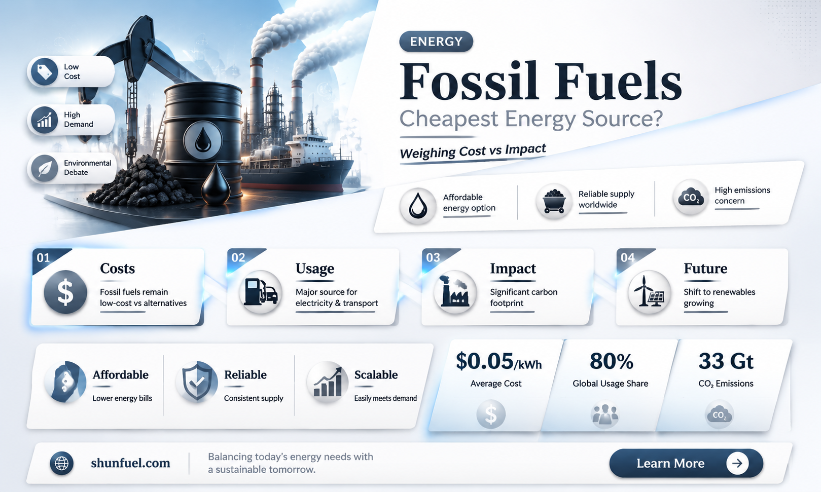 are fossil fuels the cheapest form of energy