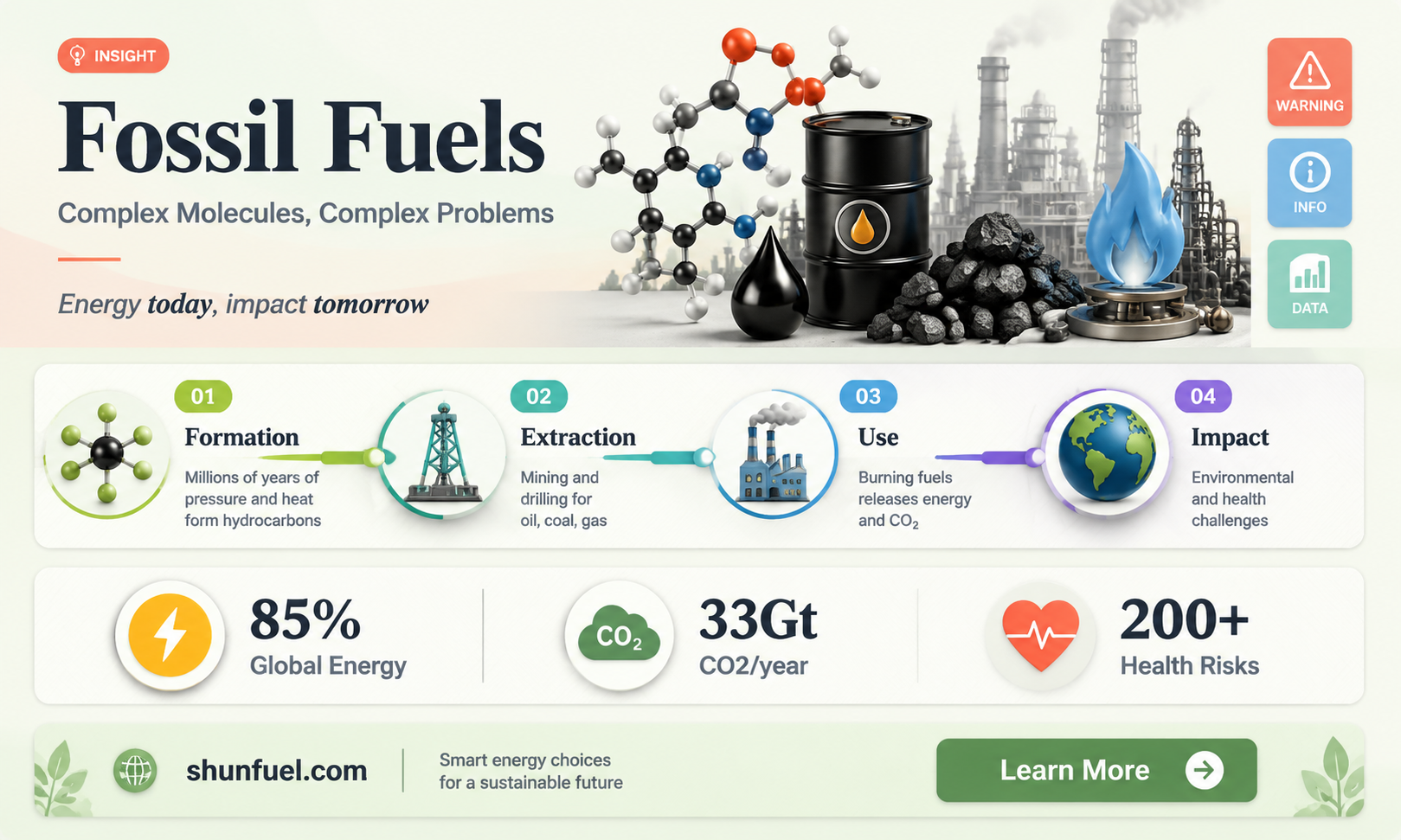 are fossil fuels molecules