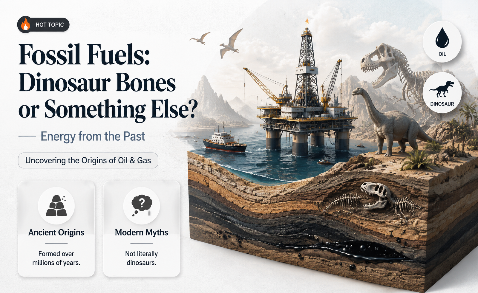 are fossil fuels dinosaurs fossils