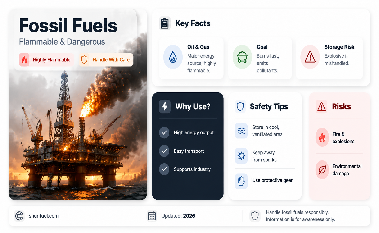 are fossil fuels flammable