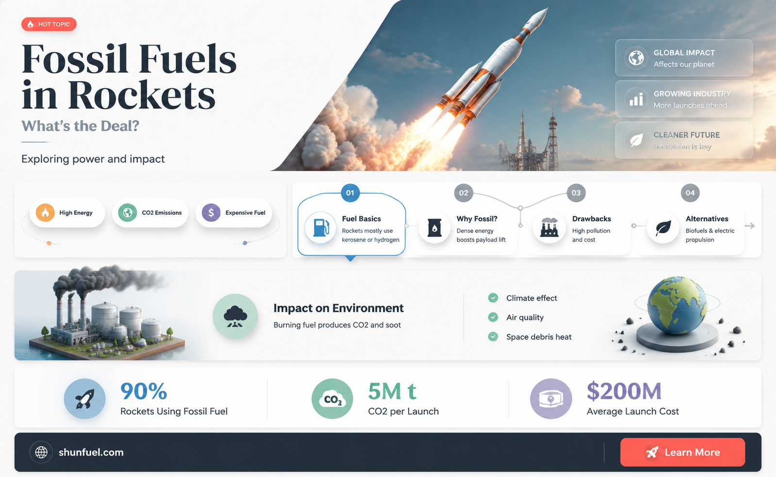 are fossil fuels used in rockets