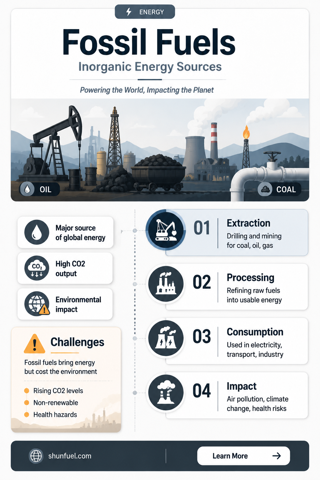 are fossil fuels inorganic