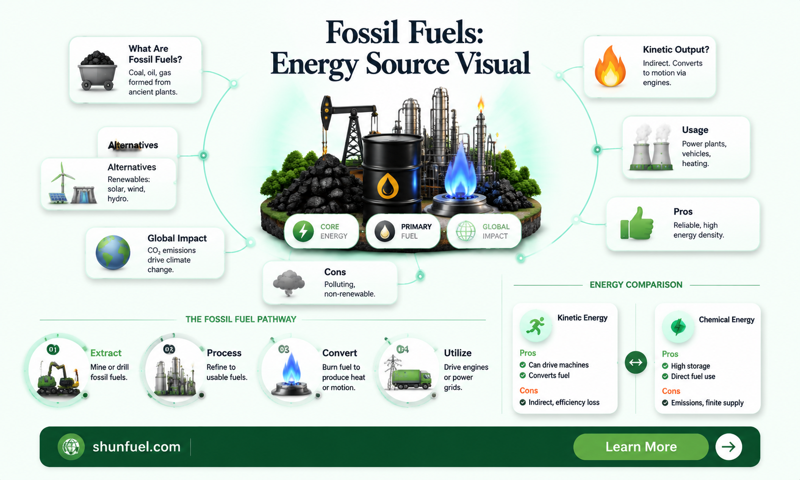 are fossil fuels a form of kinetic energy