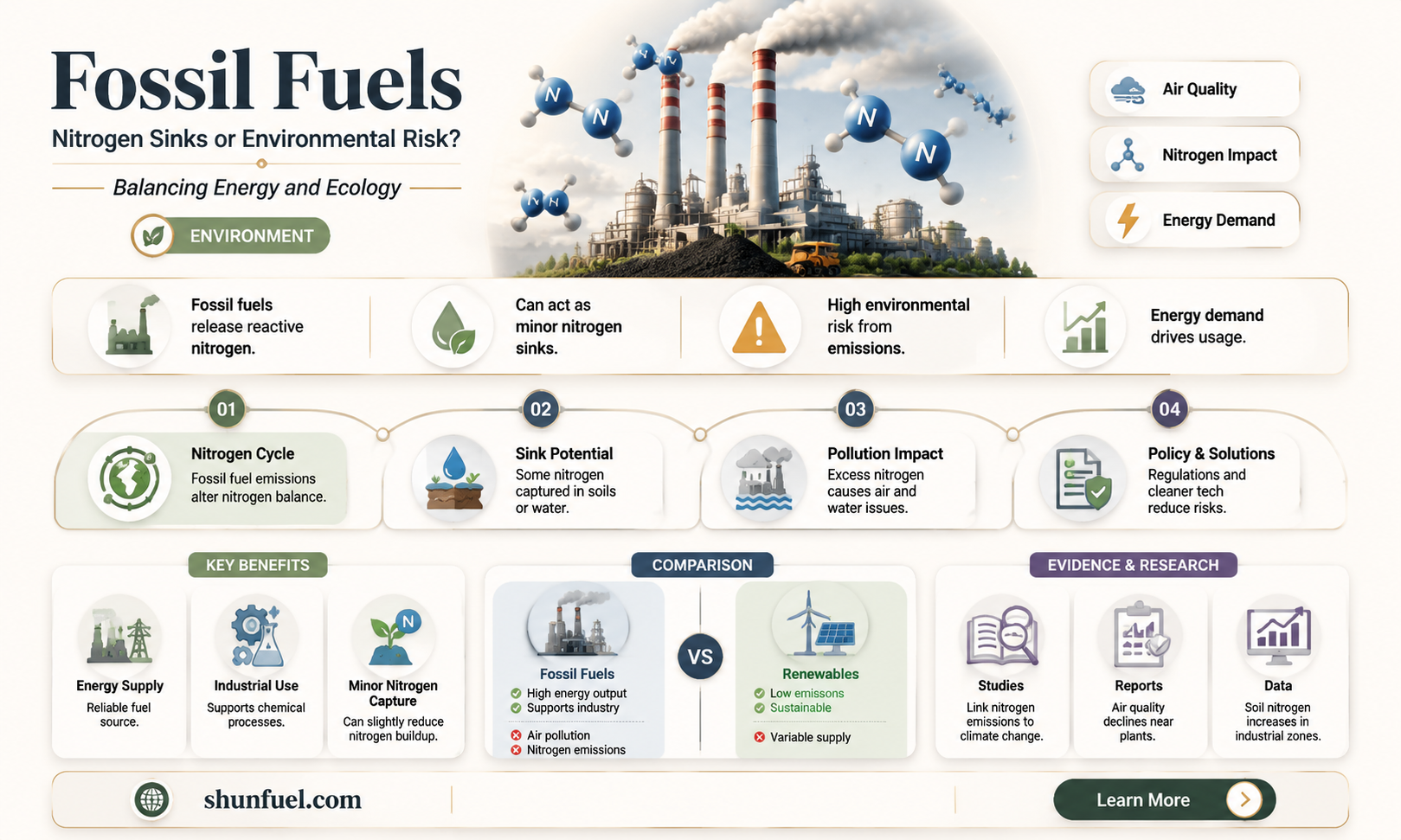 are fossil fuels a nitrogen sink