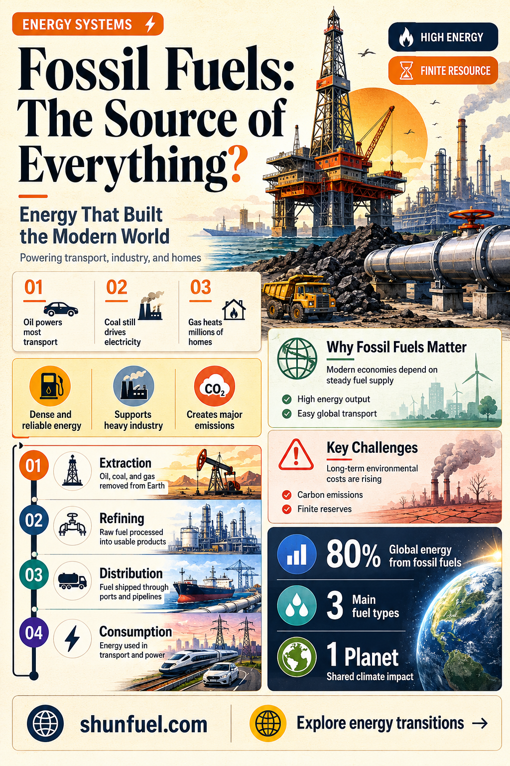 are most things produced from fossil fuels
