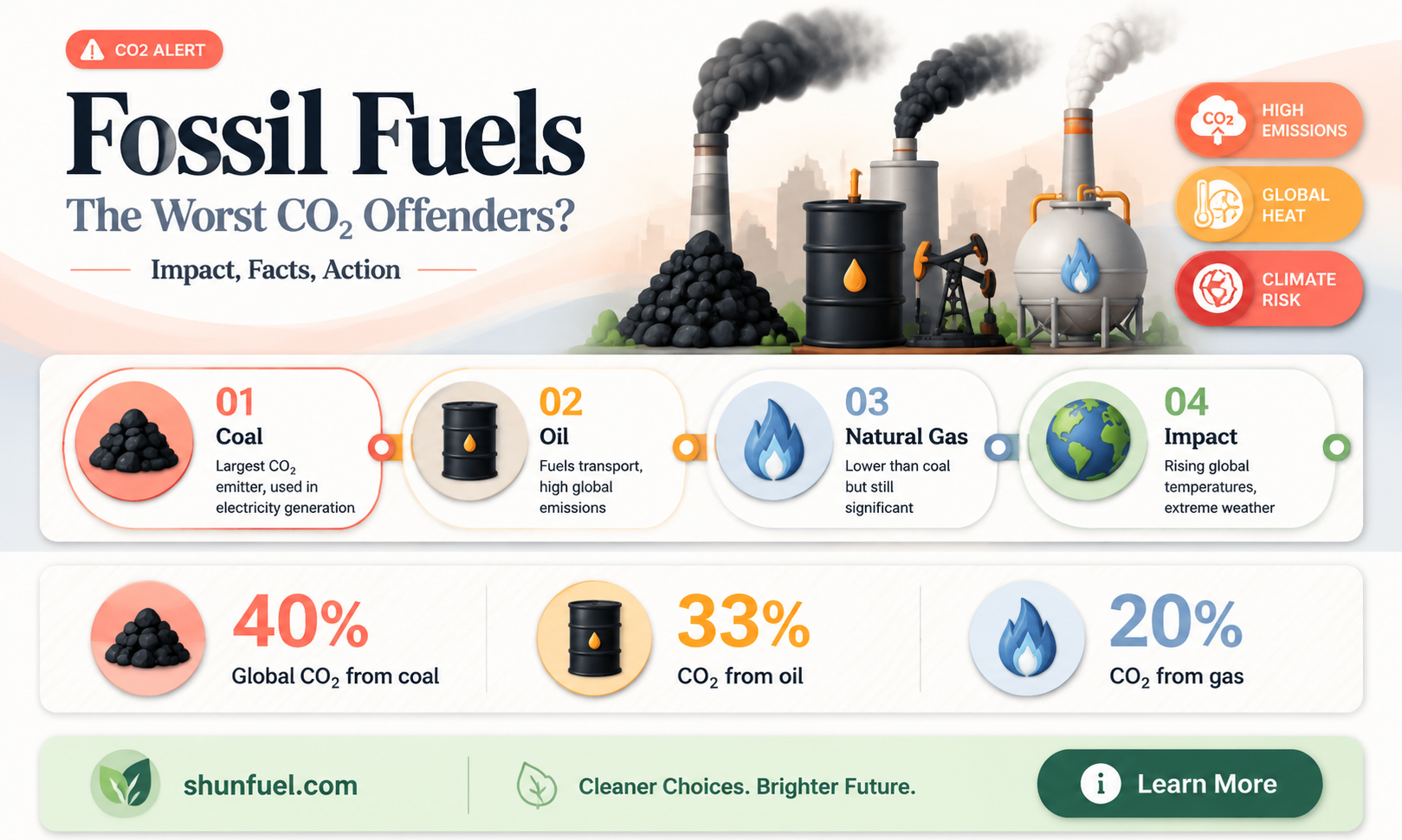 are fossil fuels the most co2