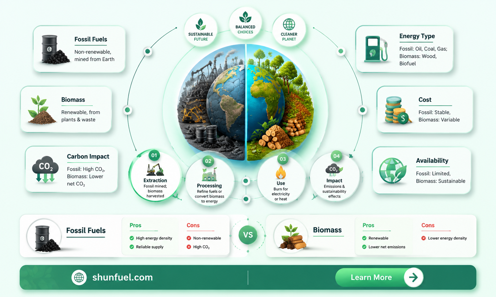are fossil fuels the same as biomass