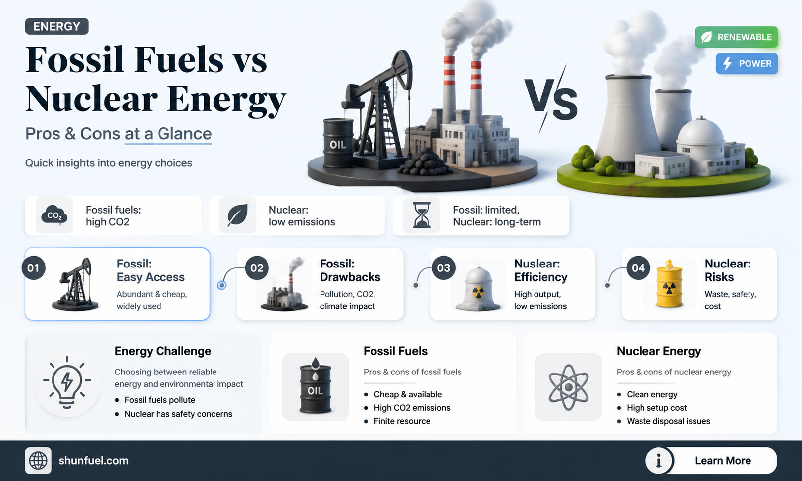 are fossil fuels nuclear energy