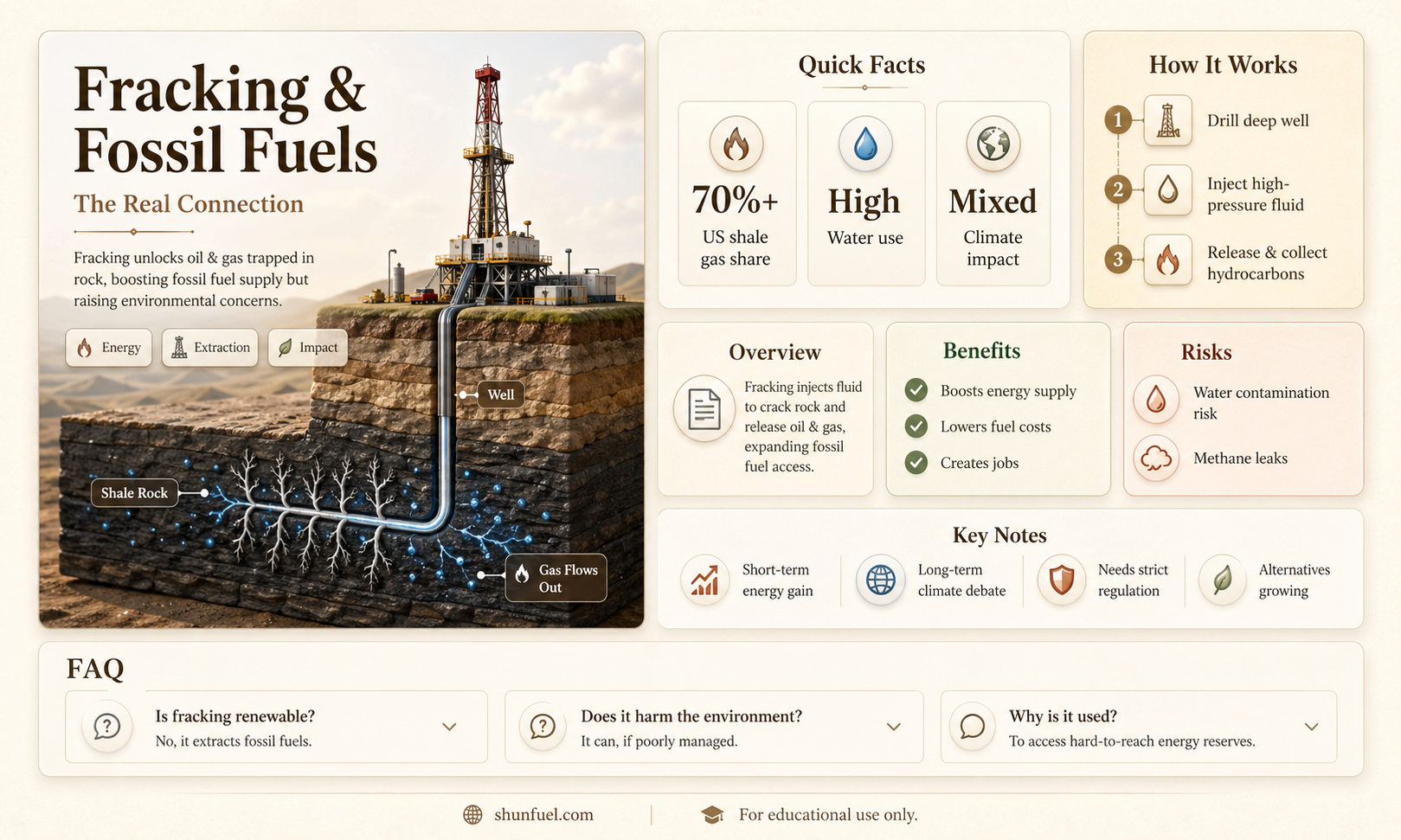 are all fossil fuels drilled through fracking